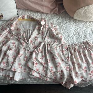 Free People Beauty Sleep PJ Set in Ivory